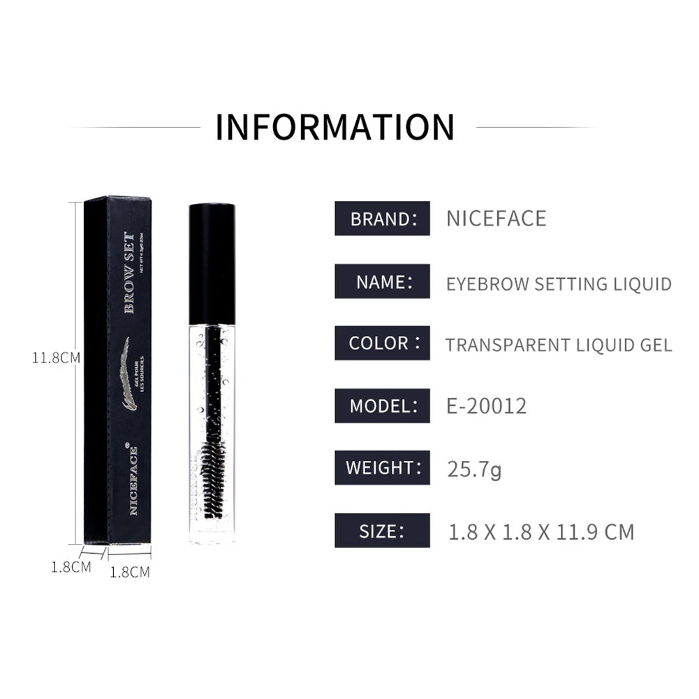 Eyebrow Styling Liquid Waterproof Transparent Eyelash Fixed Gel Long Qme