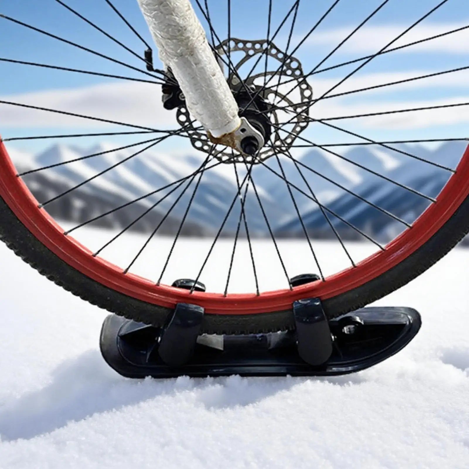 Stroller Skis 2 in 1 Outdoor Winter Snowboards Stroller Skis Glider Snowboards for Cycling Bicycle Jogging Sports Outdoor Paths Qme