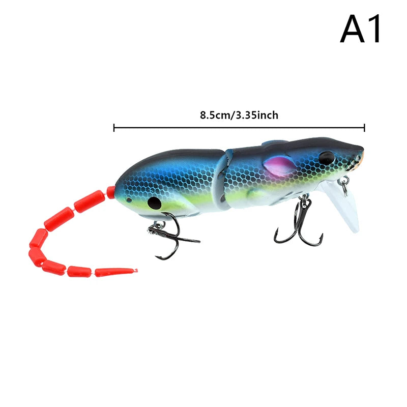 Mouse Lure Artificial Plastic Fishing Swimbait Rat Pike Bass Minnow Qme A1