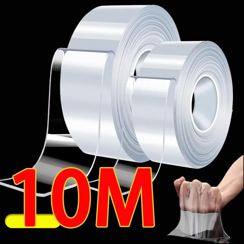 Nano Tape Extra Strong Double-sided Adhesive Tape Waterproof Transparent Decorative Tape Thickened Reusable Tape Tools For Home Qme 1m 1mm 30MM