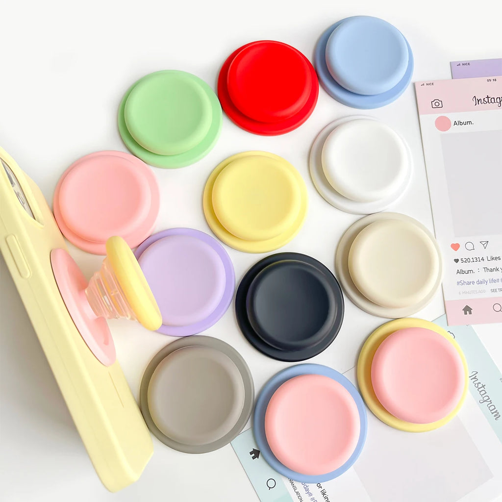 Macaron Colored Silicone Magnetic Air Cushion Stand Adhesive Backing Qme
