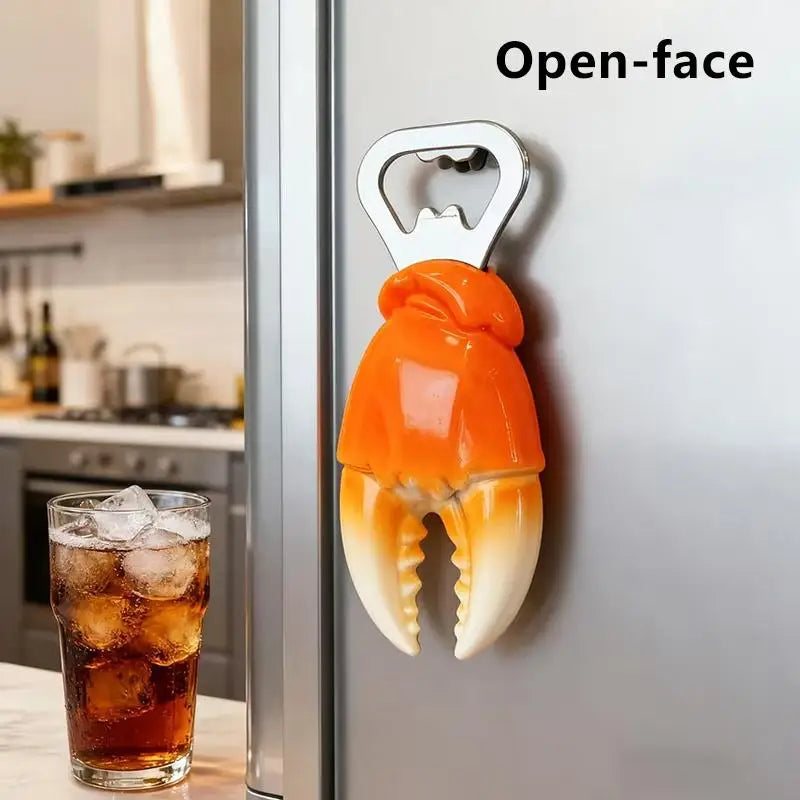 Creative Unique Crab Claw Bottle Opener Magnetic Refrigerator Magnet Qme A