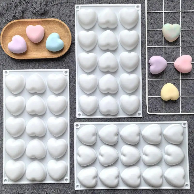 Heart Shaped Chocolate Silicone Baking Molds Bakeware Mold French Qme