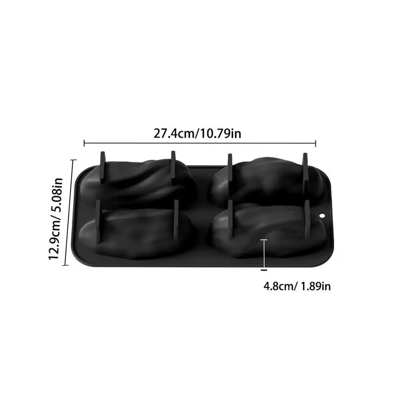 Party Dessert Baking Tools Food Grade Kitchen Bakeware 4-Cell Qme