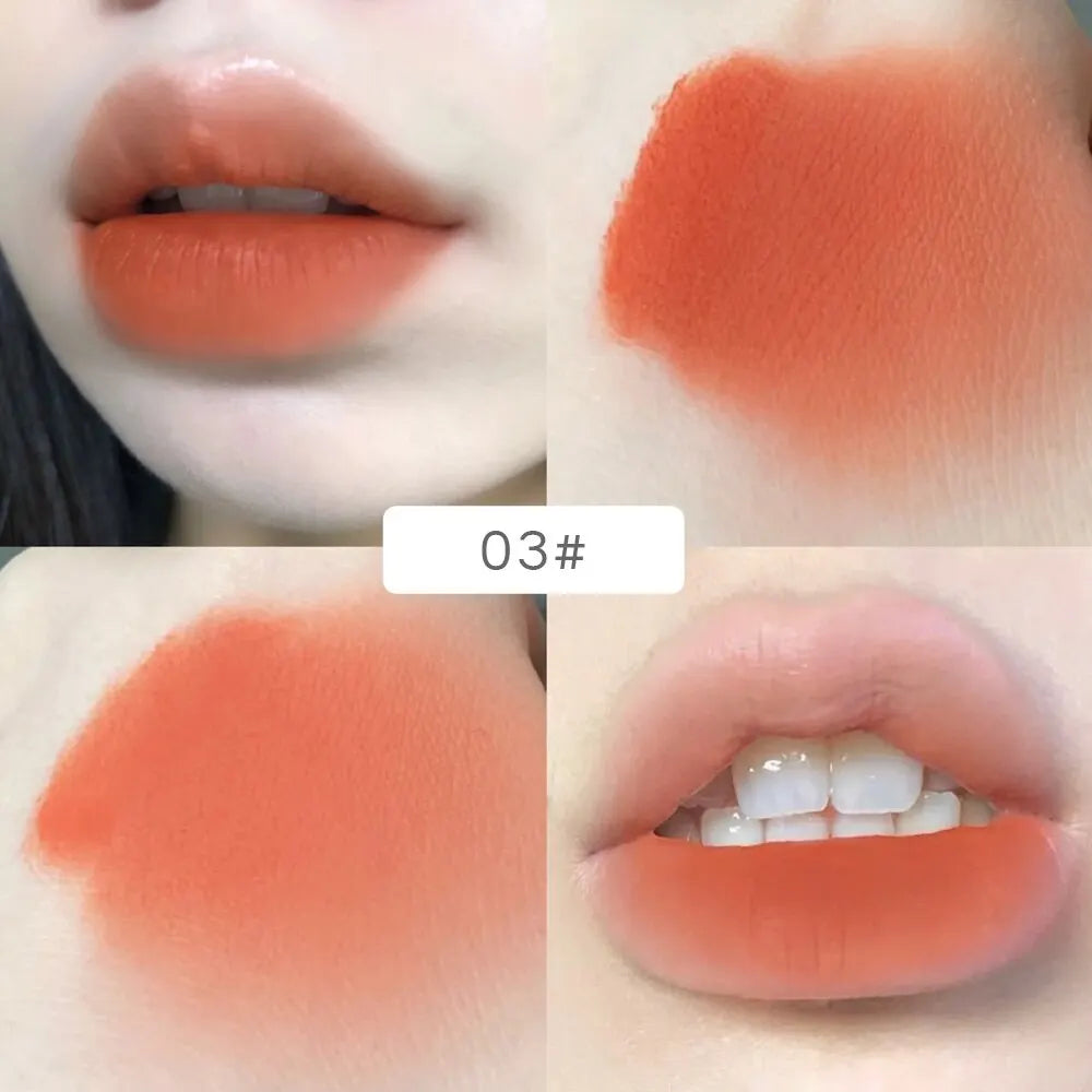 Gege Bear Rabbit Lip Glaze Matte Velvet Clay Long-lasting Non-drying Qme Orange GX1075-3