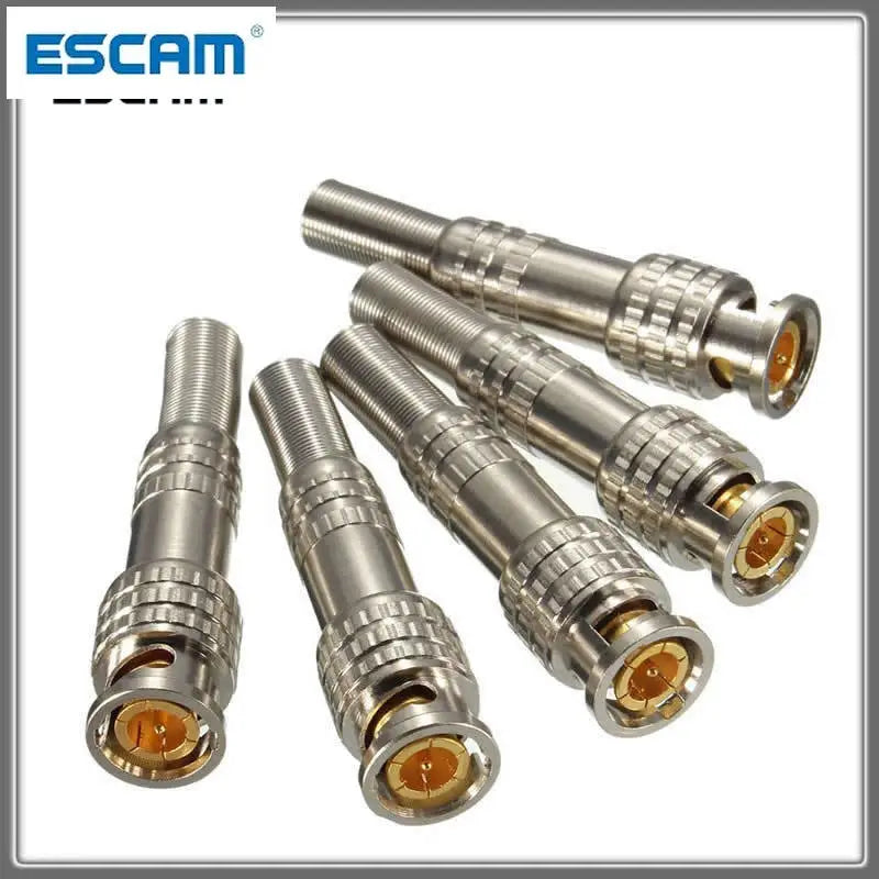 30pcs/lot BNC Male Connector RG-59 for Coaxical Cable Brass End Crimp Cable Screwing CCTV Camera BNC connector by ESCAM BNC01 Qme 30pcs