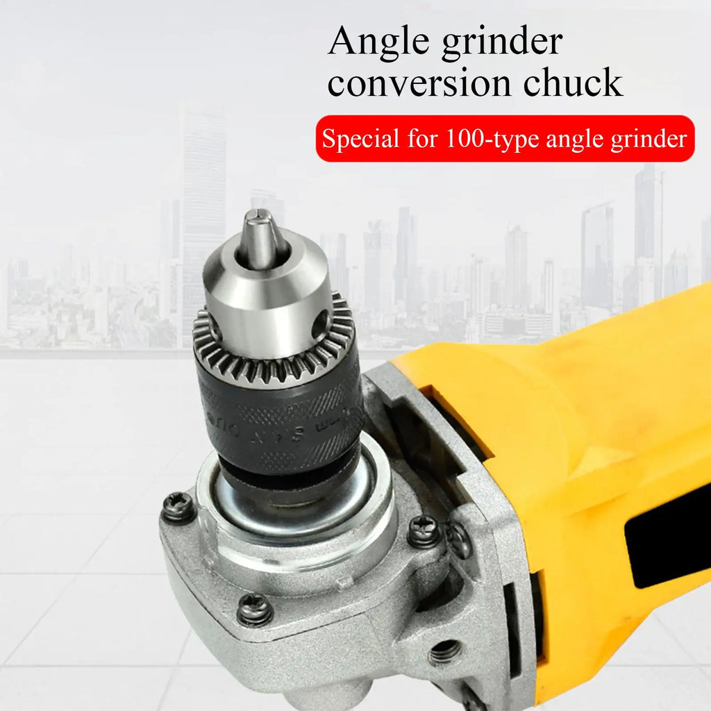 Electric Drill Chuck Electric Drill Adapter Conversion Head Three-Claw Design Woodworking Tool Accessories for 100-Type Angle Qme