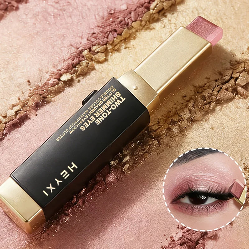 Double Eye Shadow Stick Naturally Tinged Not Easy Mottle Off Makeup Qme