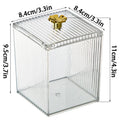 Cotton Puff Storage Box Cosmetic Makeup Organizer Bathroom Jar Swab Qme Transparent