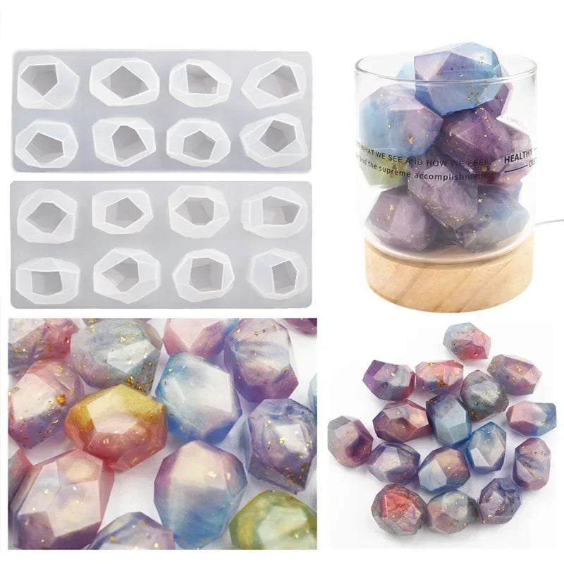 Shiny Crystal Mold Handmade Diy Epoxy Mold Makeable Multiple Ice Cube Silicone Mould Pendant Diamond Decoration Molds Qme