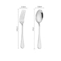 2pcs Tableware Stainless Steel Dinnerware Set Spoon Fork Cutlery Flatware Dishwasher Safe Kitchen Set Qme Silver