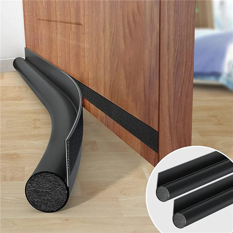 Adjustable Door Bottom Seal Strip Weather Strip Under Door Draft Stopper Thicker Anti-Cold Gap Blocker Sealing Weather Strip Qme