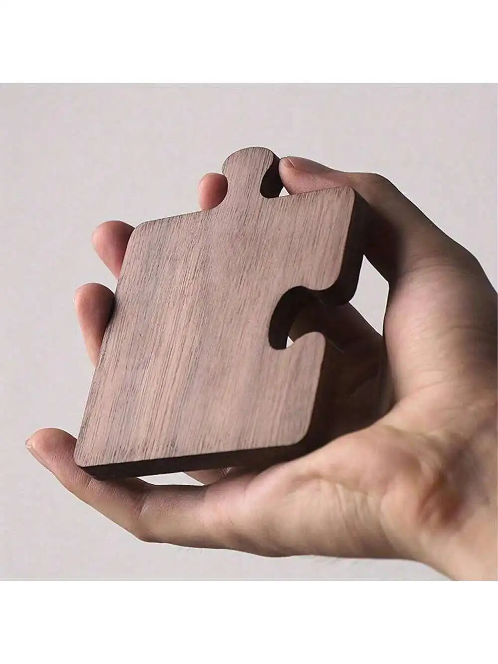 Wooden Puzzle Shaped Coaster Solid Wood Insulation Pad Suitable Qme 1pc