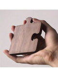 Wooden Puzzle Shaped Coaster Solid Wood Insulation Pad Suitable Qme 1pc