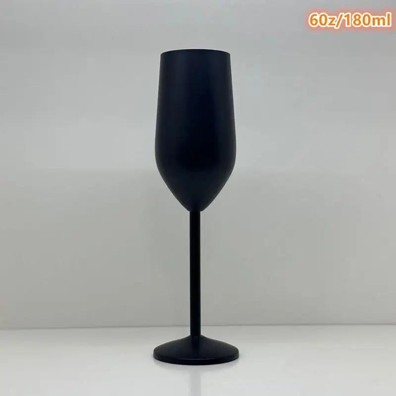 Stainless Steel Champagne Glasses Cocktail Glass Goblet Giftfor Qme Matte Black