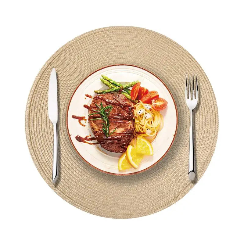 Round Home Placemat Insulation PP Dining Table Mat Biodegradable Qme A1