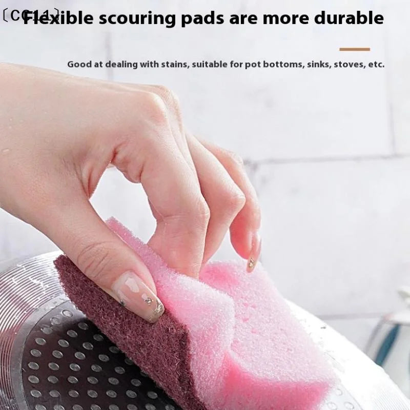 Kitchen Stain Removal Sponge Clean Cotton Dishwashing Wipes Bathroom Qme