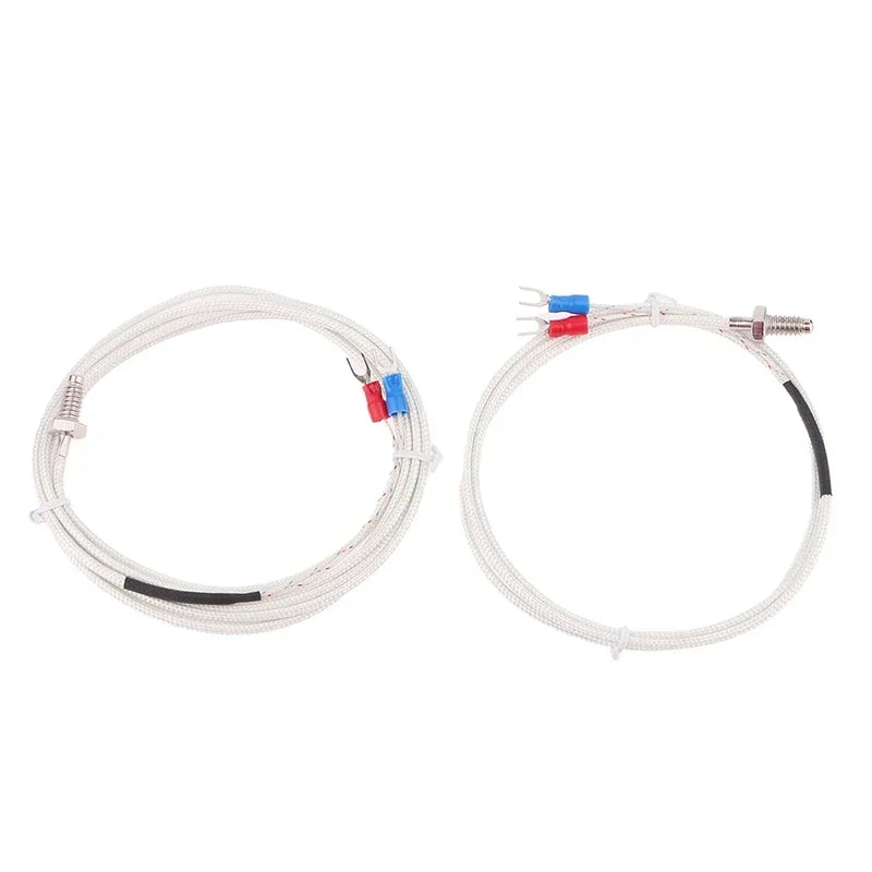 K Type Thermocouple Cable M6 1M 2M Screw Temperature Sensor Probe 0-800 C For REX-C100 Temperature Controller Thermostat Qme