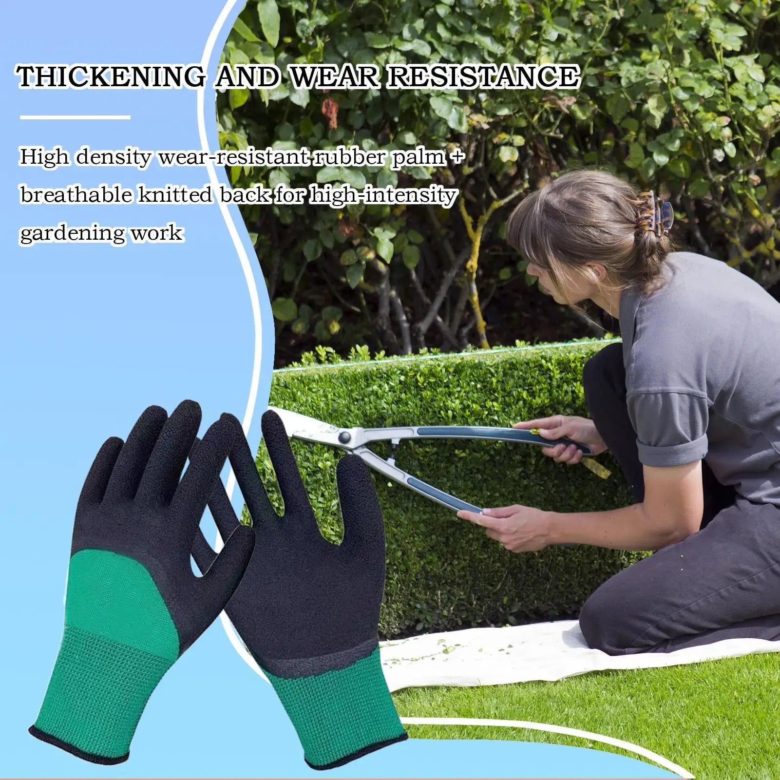 Gardening Gloves for Women Yard Working Garden Gloves Puncture-Resistant Thorn-Proof Waterproof Tools Indoor/Outdoor Protective Qme