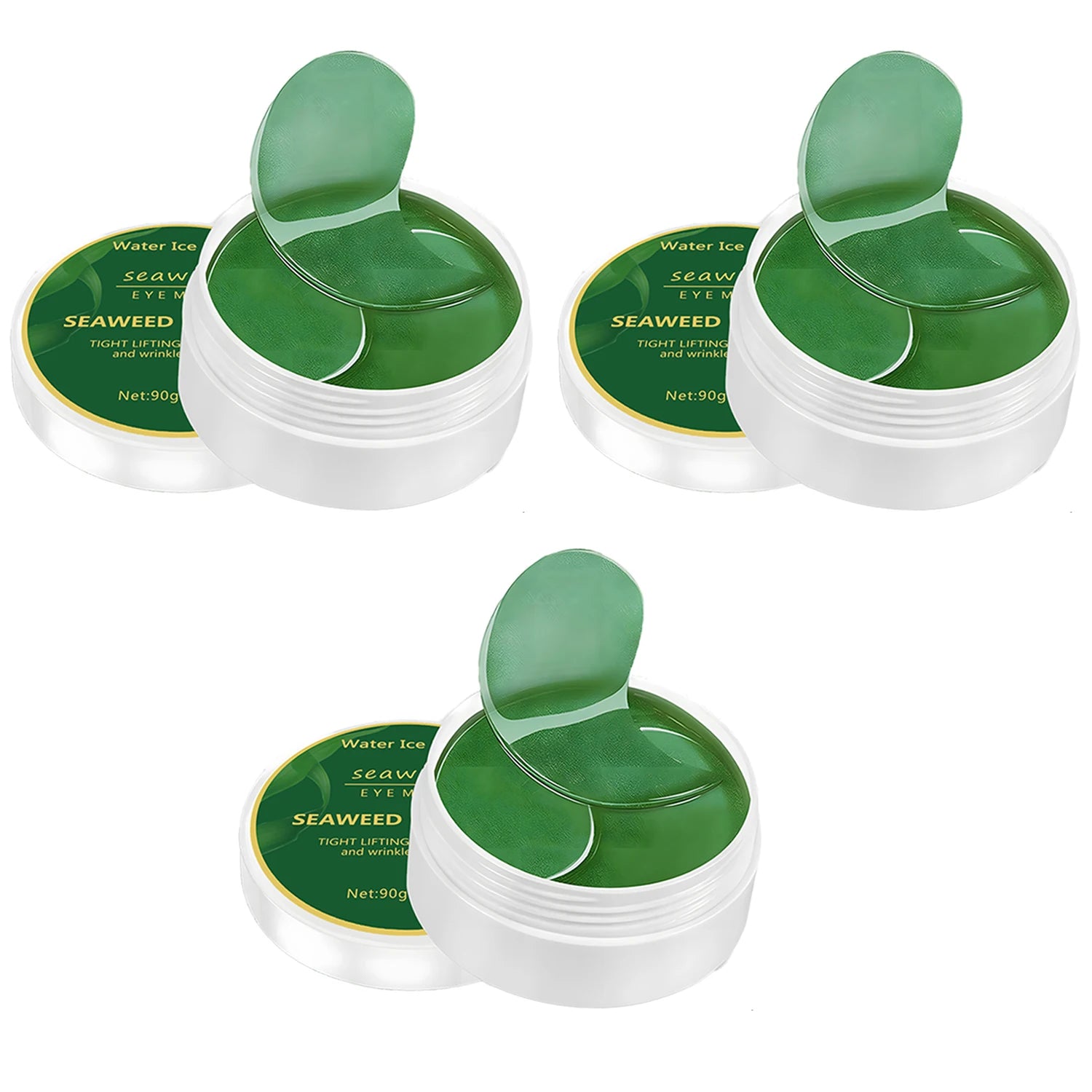 60pcs seaweed hyaluronic acid eye mask to remove dark circles collagen eye patch facial care products Qme 3pcs