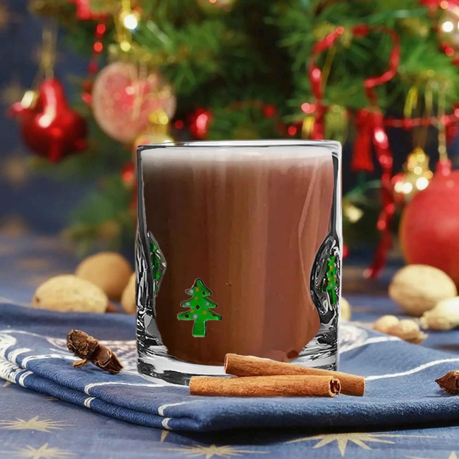 Coffee Cups Christmas Crystal Glass Cup Reusable Drinkware Glasses Qme