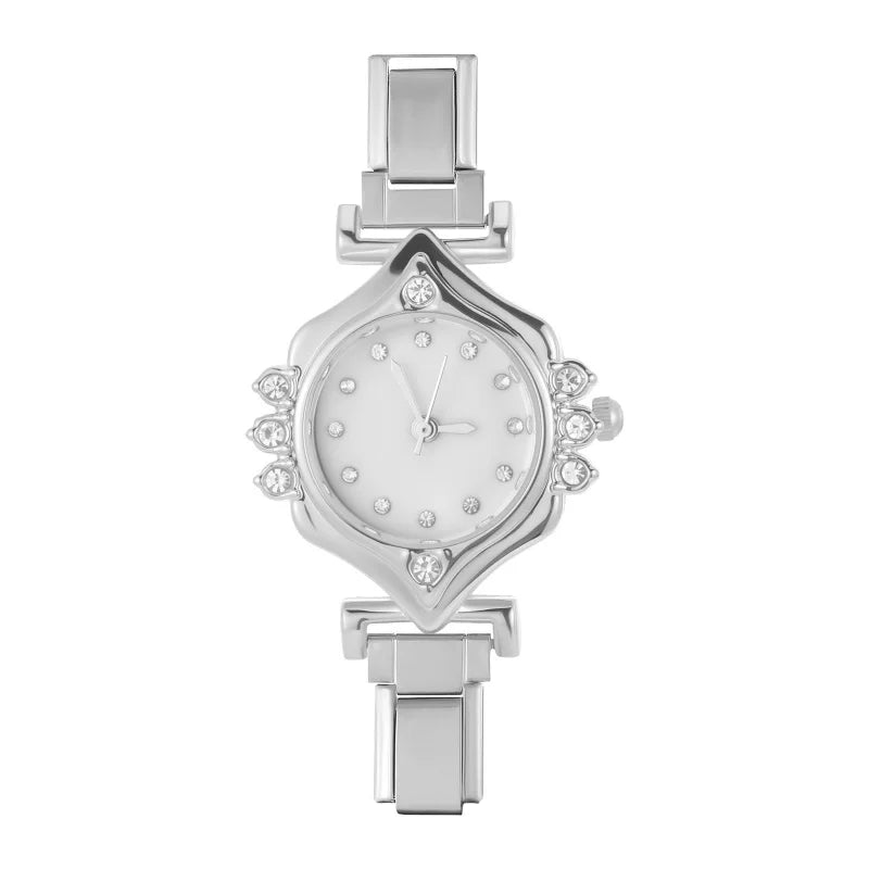 2025New Fit Width Italian Charm Square Zircon Elastic Watch Bracelets