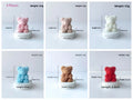 6-Piece Cute Rose Bear Scented Candle Atmosphere Ornament Valentine Gift for Women Home Decor Wedding Birthday Party Souvenir Qme J-0918-6PCs