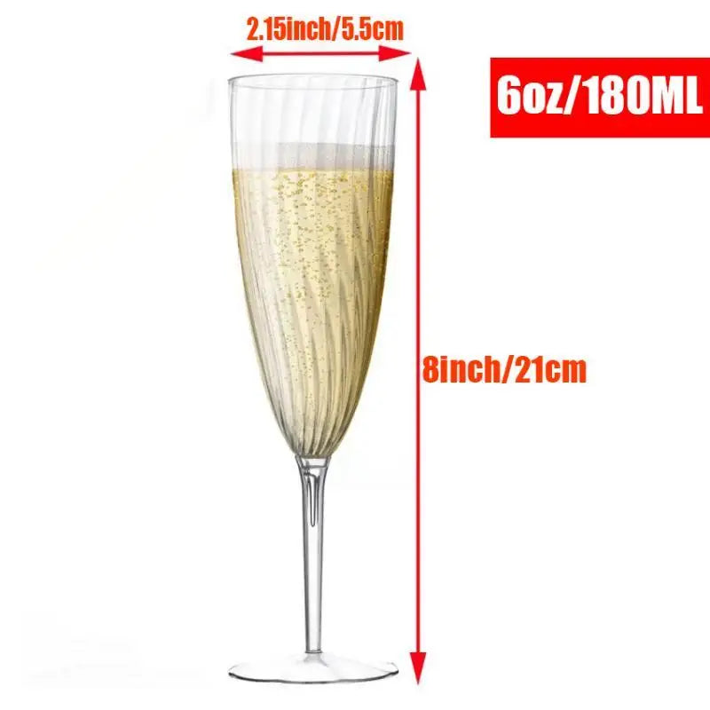 1 PCS Plastic Wine Glasses Vintage Champagne Cups Cut Goblets Unbreakable Cocktail Glasses Qme A2
