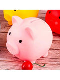 Cute Cartoon Shaped Piggy Bank Unbreakable Change Coin Cash Box Qme pink