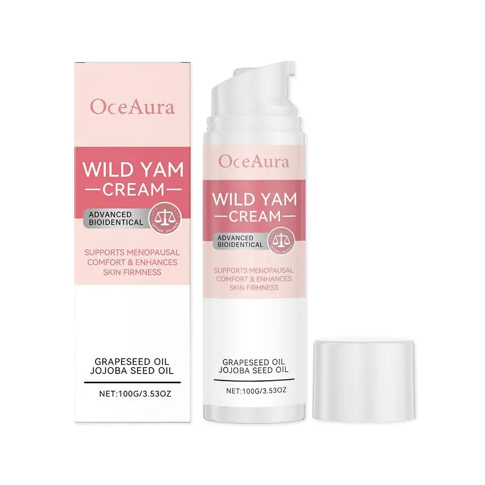 Wild Yam Cream Facial Women Natural Estrogen Moisturizer Hydrates Qme 100g
