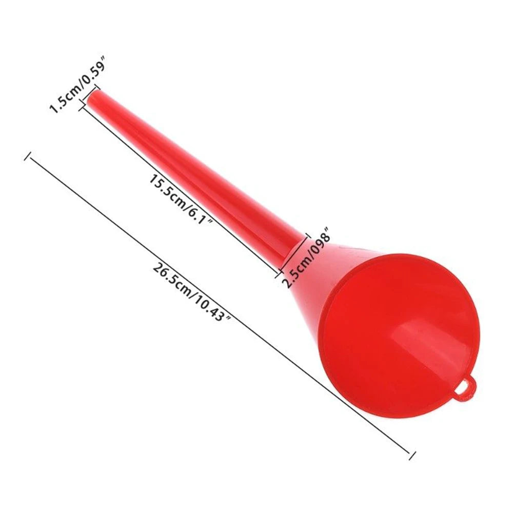 Universal Car Motorcycle Refueling Funnel Spill-proof Easy Pour Oil Qme Red