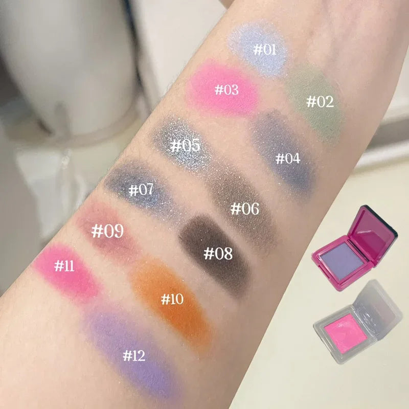 Wild Rose Black Eyeshdaow Palette Matte Glitter Single Color Eyeshadow Gothic Red Pigments Waterproof Fashion Smoky Eyes Makeup Qme