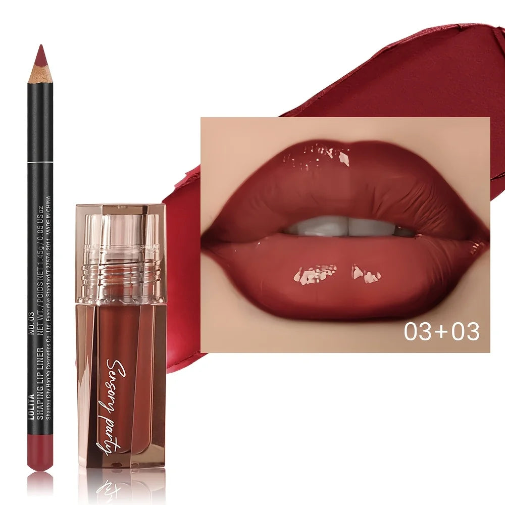 Pudaier Long Lasting Matte Lip Liner 3D Precision Dewy Look Brown Qme 03