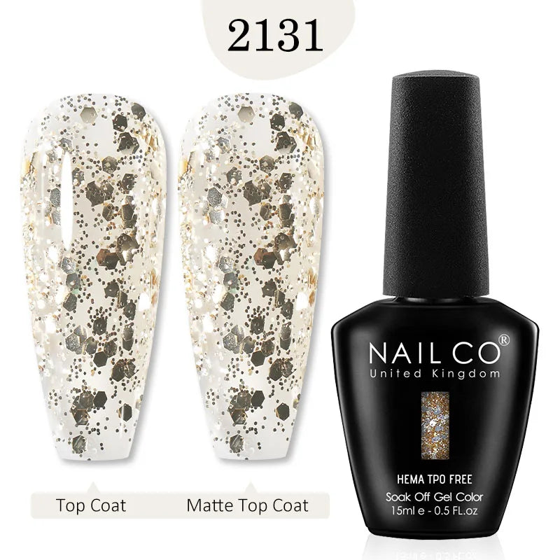 NAILCO Glitter Reflective Series Gel Nail Polish Nails Art Semi