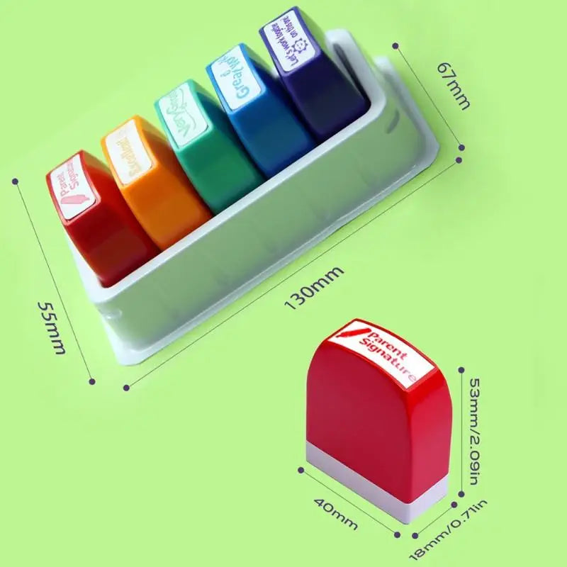 Self Inking Teacher Stamps Non-toxic Safe Ink Encouraging Phrases Qme