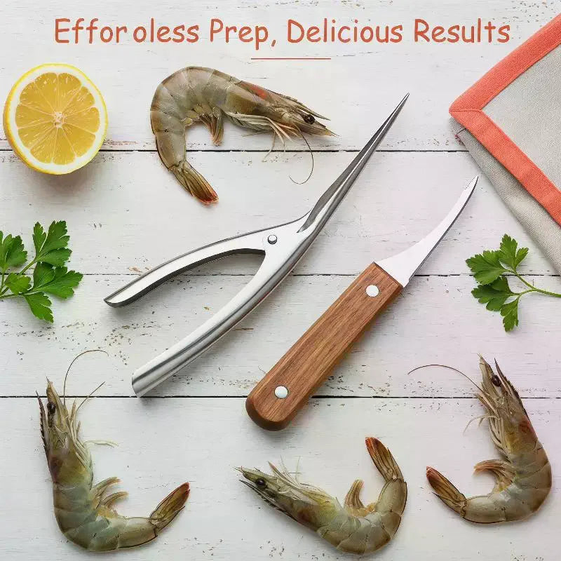 Stainless Steel Shrimp Peeling Tools Seafood Quick Sheller Line Qme