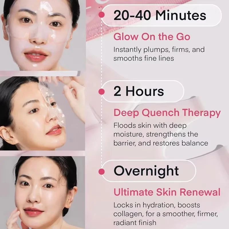 Deep Collagen Faded Wrinkle Facial Mask Reduce Fine Lines Firm Skin Moisturizing Brightening Smooth Skin Care Korean Cosmetics Qme