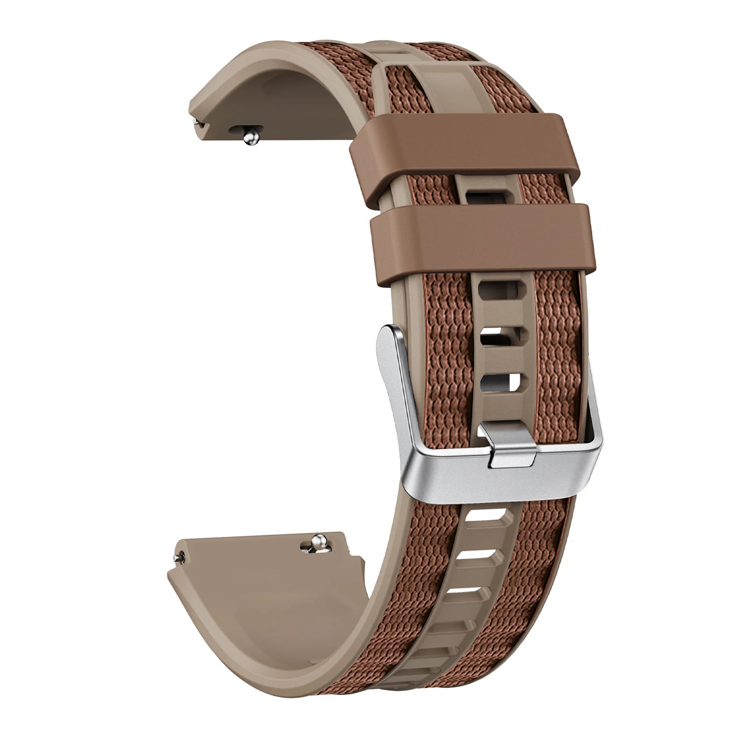 22mm Strap Suitable for Huawei Watch Ultimate 2 Soft and Durable Silicone Nylon Replacement Wristband for GT6 Pro GT5 46mm Qme Gray Coffee for Ultimate 2 1