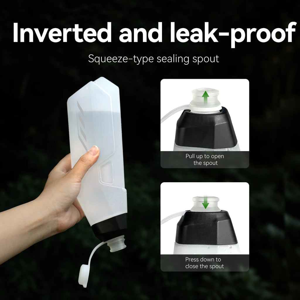 Aerodynamic Bike Water Bottle Set 650ML Lightweight Road Bike Frame Down Tube Riding Water Bottle Squeeze to Drink Design Qme