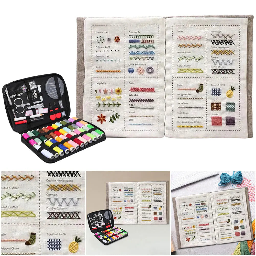 Creative Sewing Book, Enthusiasts & Beginners Embroidery Instructions Book for DIY Sewing Kit, Creative Embroidery Stitches Book Qme