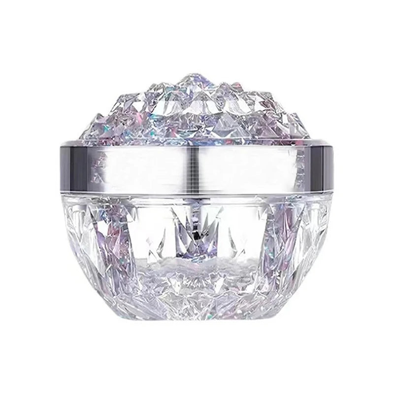 Luxury Glass Face Cream Jar Lid Container Lotion Jars Travel Bottle Qme Silver