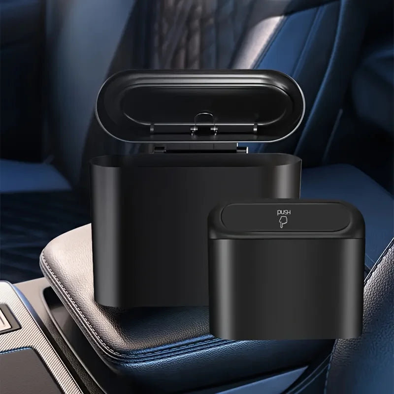 Mini Car Trash Can with 2 Garbage Bags, Leak Proof Car Trash Can, Multifunctional Storage Box, Suitable for Cars, Homes，Offices Qme