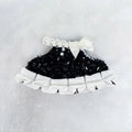Labubu15-17cm Doll Luxury Unique Clothing, Strapless Layered Chiffon Dress, Fashion Style Fashion Collection Qme black