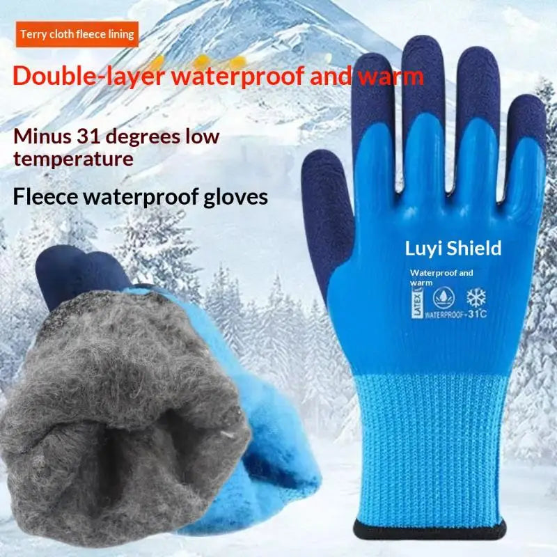 Versatile Garden Gloves Non-slip Rubber Waterproof Thermal Hanyd Qme