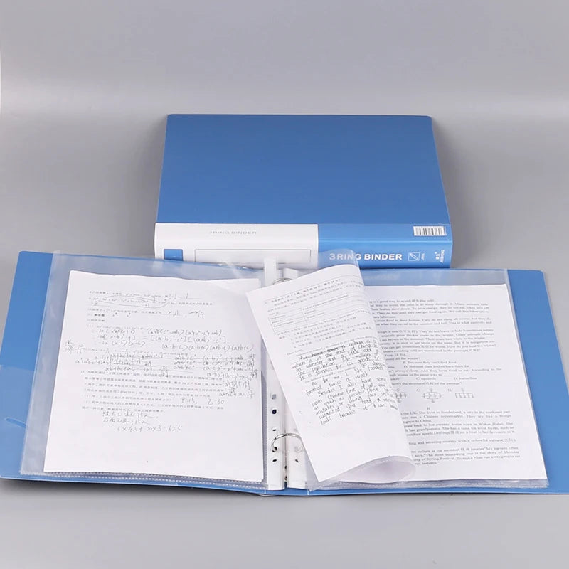 Office Materials Storage Folder Loose Leaf Transparent Data Book File Qme