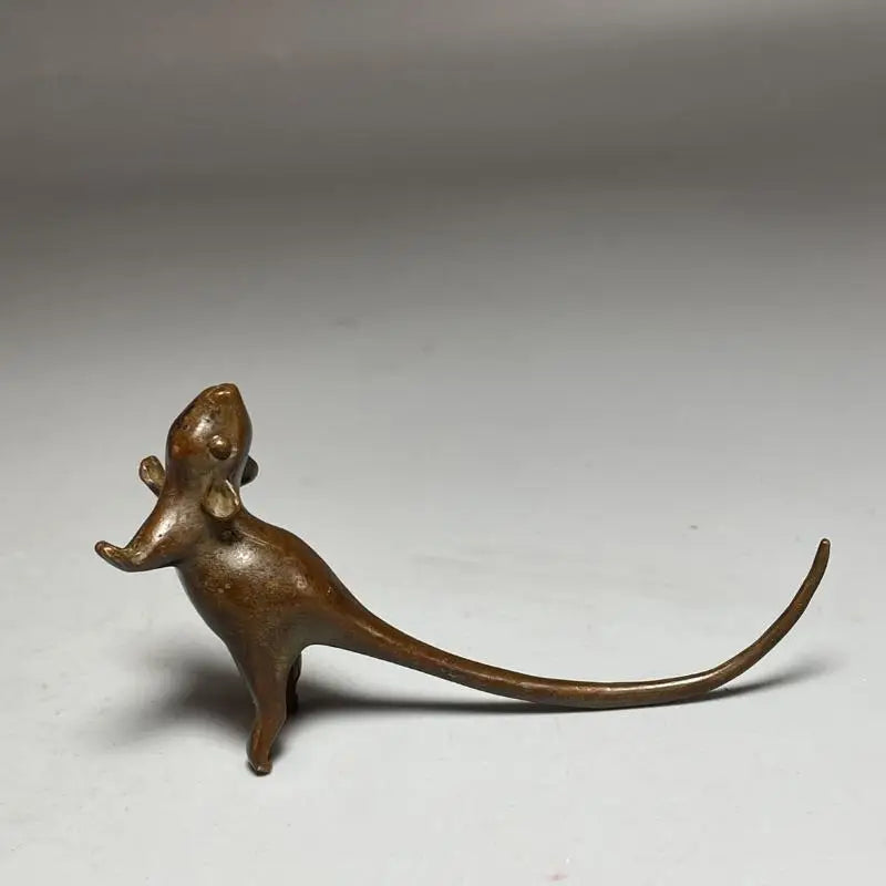 Copper Rat Ornament Home Decoration Accessories Long Tail Mouse Qme