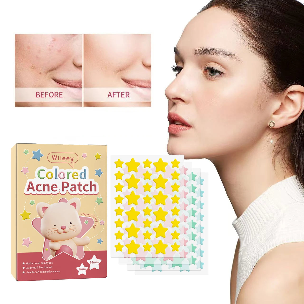 Star Pimple Patch Acne Colorful Invisible Removal Skin Care Stickers Qme
