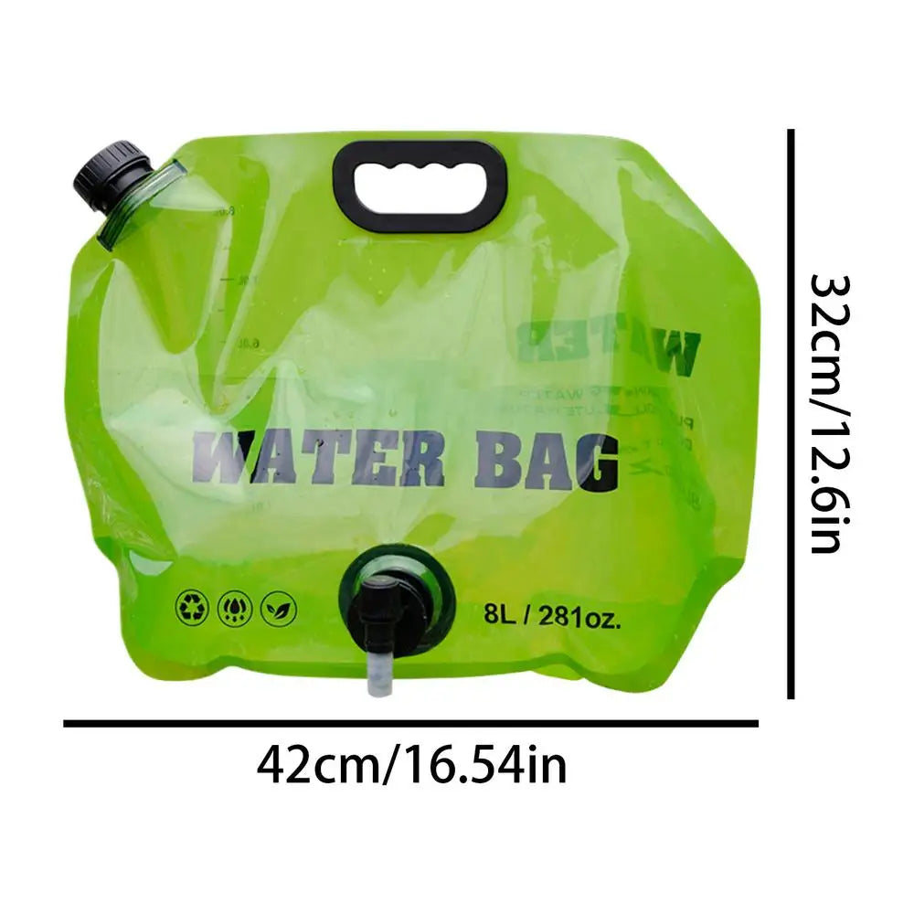 Water Container for Camping 8L Portable Reusable with Spigot Food Grade Water Storage Containers for Outdoor Hiking Backpacking Qme as shown
