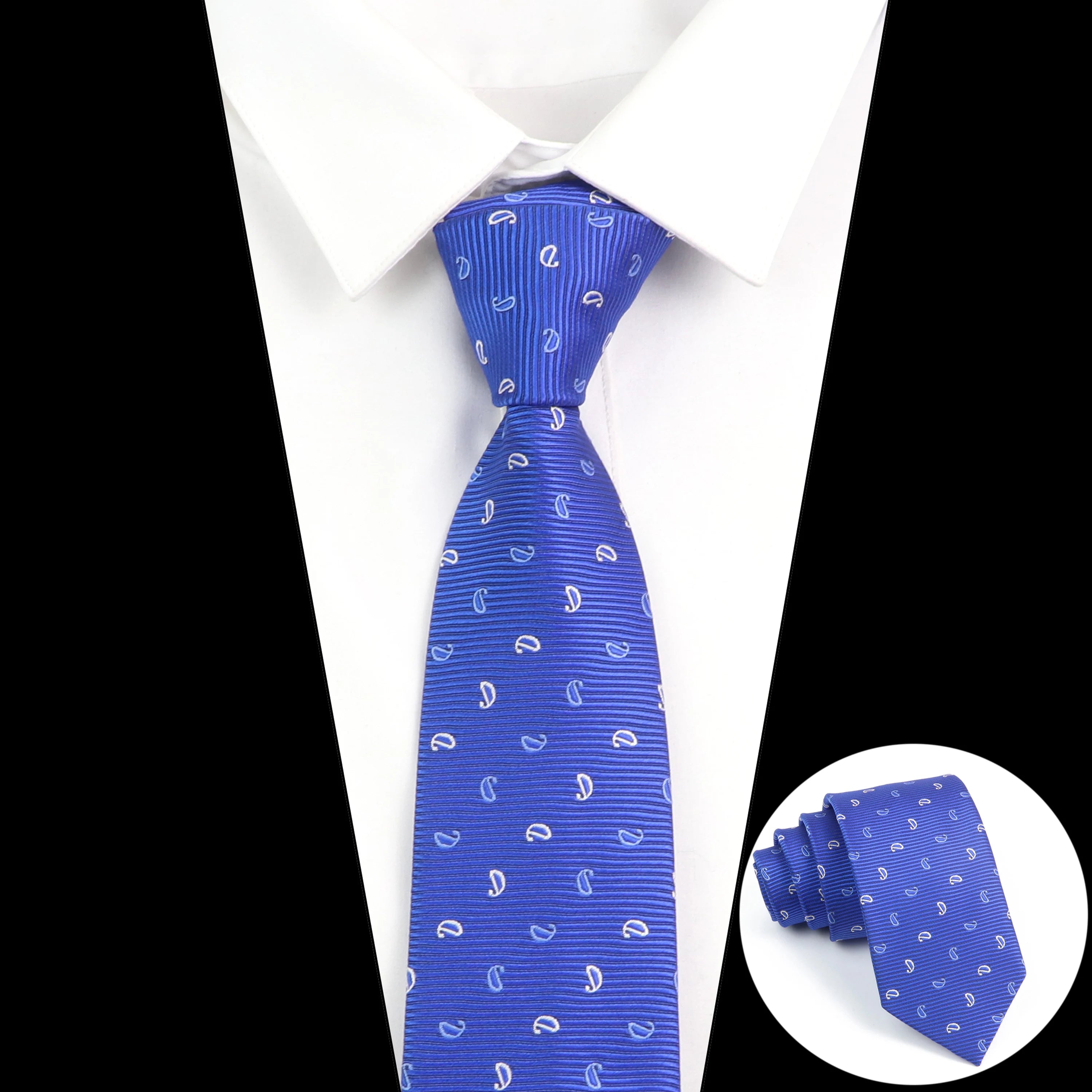 Tie Men Gravatas Wholesale Fashion Woven Luxury Necktie Dark Grey Dot Qme