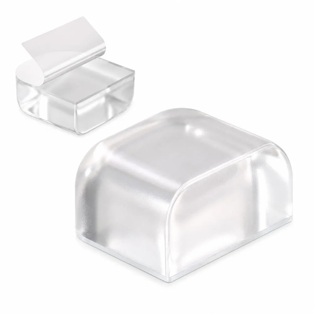 1-8pcs Thickened Silicone Door Stopper Clear Wall Guard Self Adhesive Rubber Bumper Pad For Door Knob Cabinet Furniture Corner Qme